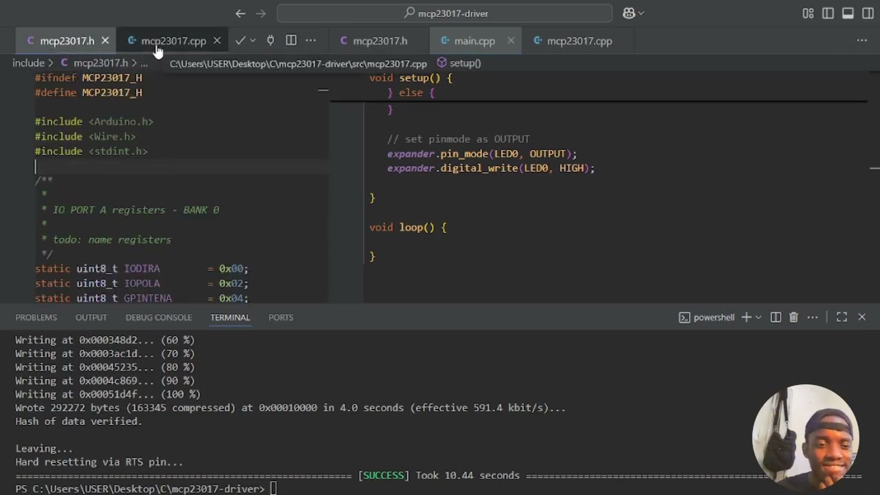 Writing a basic MCP23017 IO expander driver - part 2