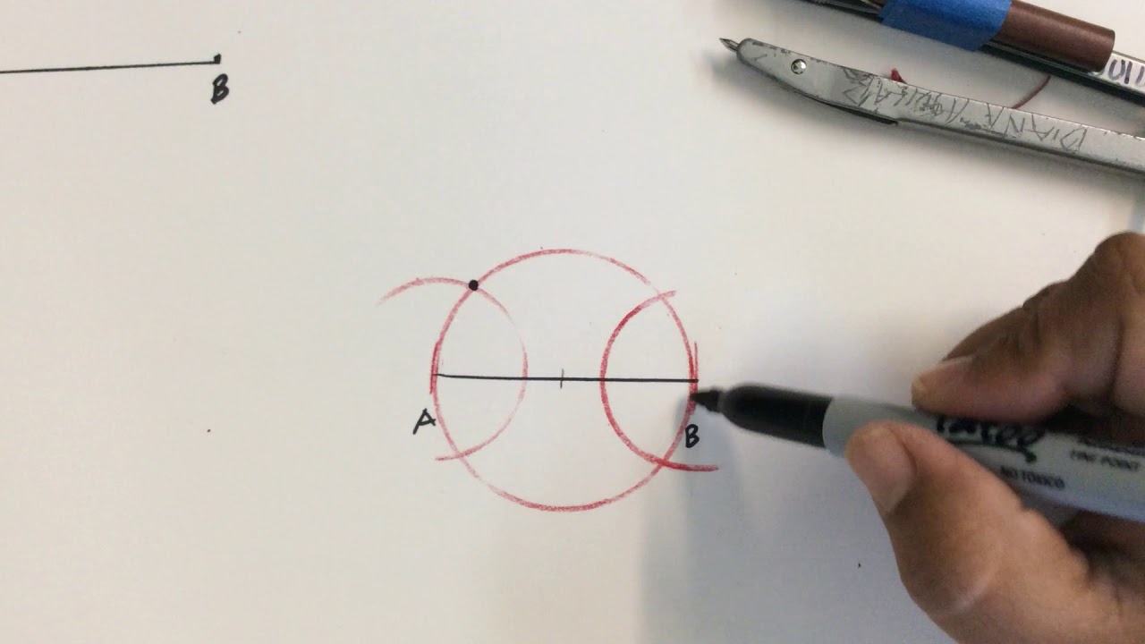 Trazo de un rectángulo con regla y compás