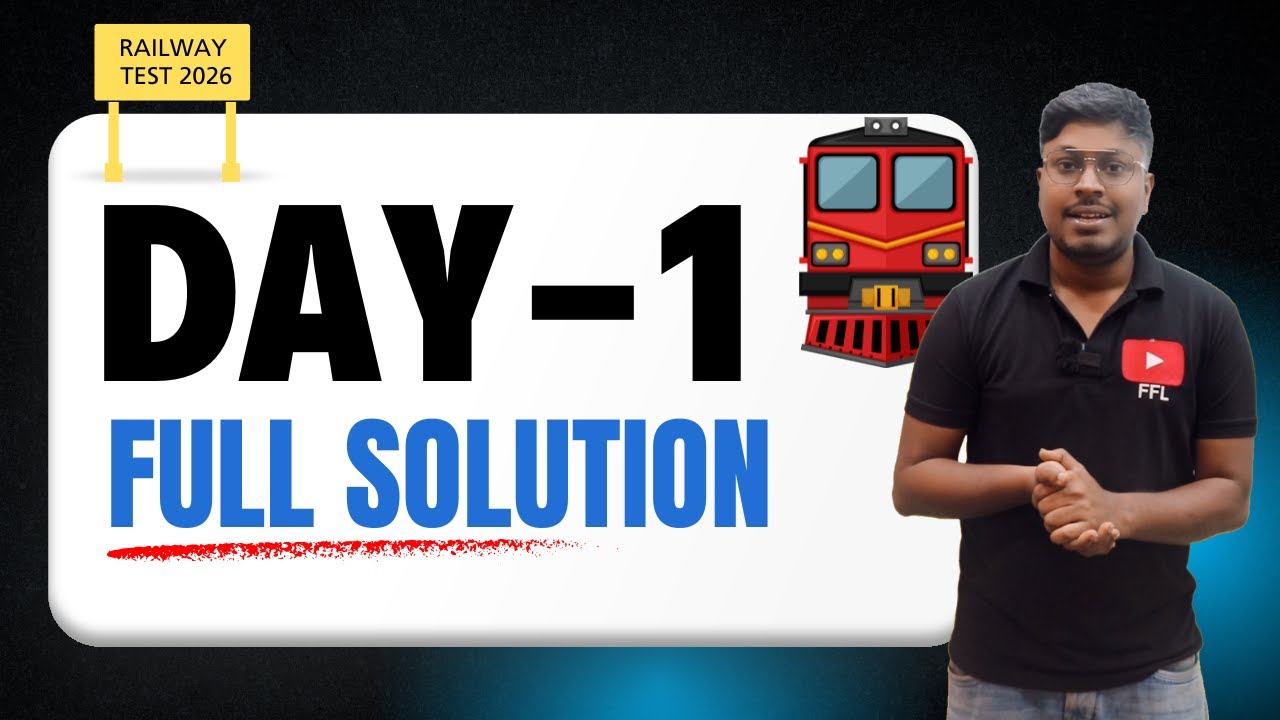 Railway 2026 || Daily Test-1(365 Days) Full Solution