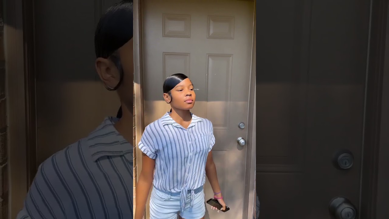 Low Sleek Swoop Ponytail w/ Dramatic Edges 😍 I ate down!