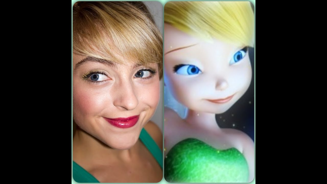Tinker Bell hair and makeup tutorial