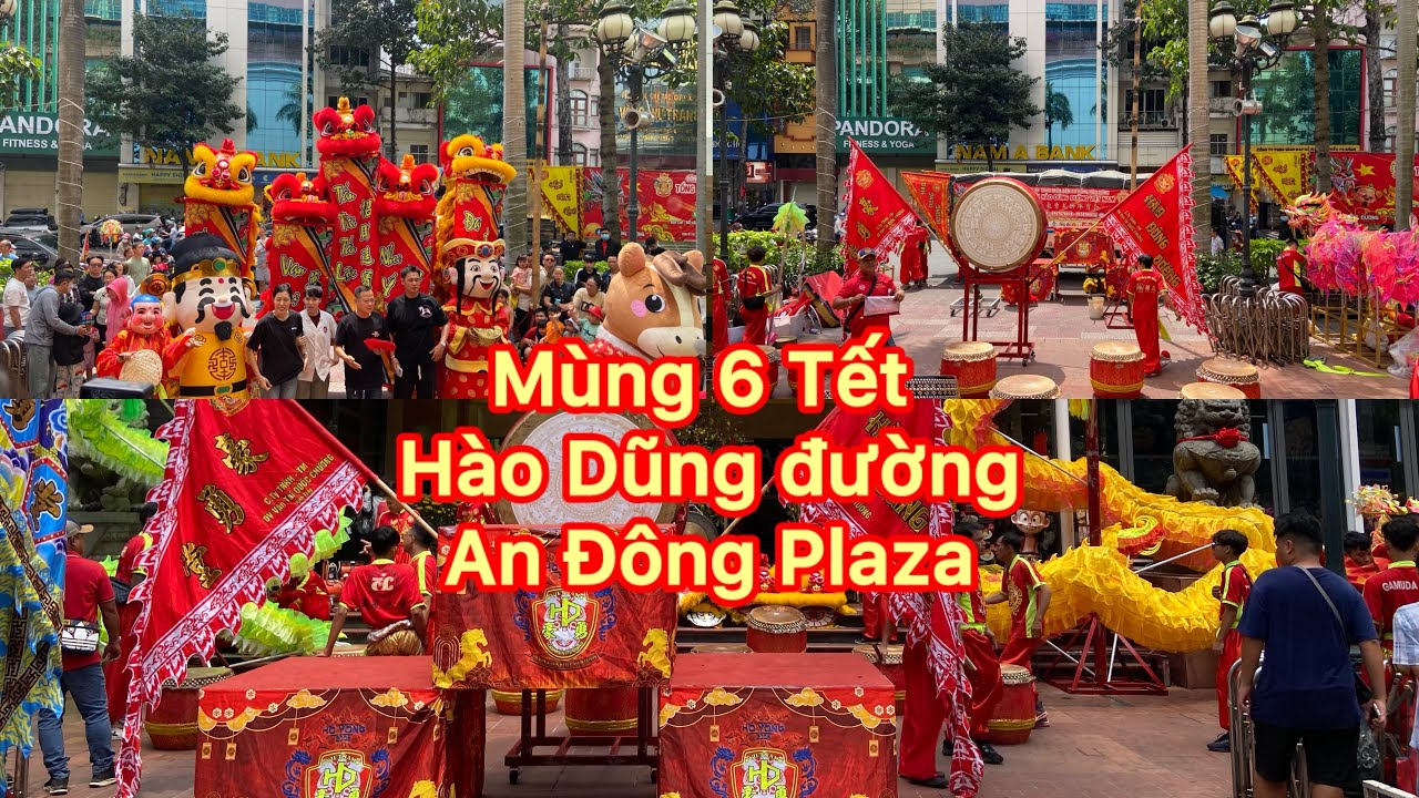 Mùng 6 Tết Múa Lân Hào Dũng đường FullShow An Đông Plaza #tet #liondance 