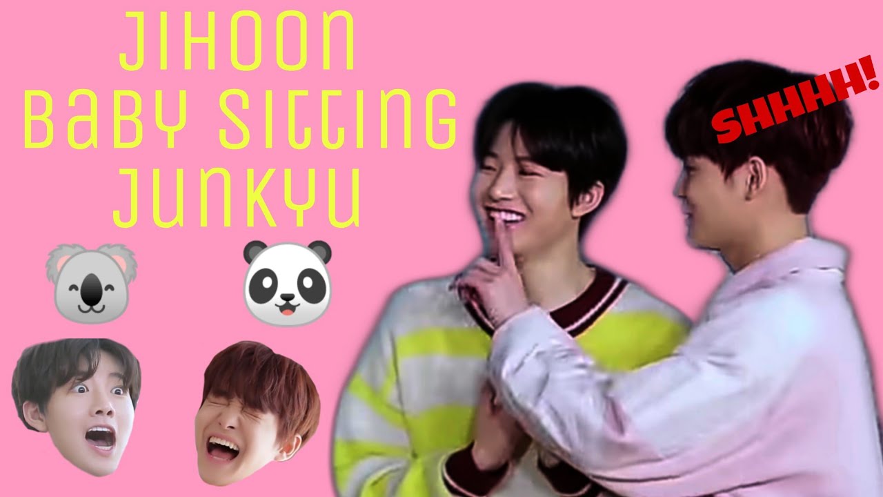 Kim Junkyu and Park Jihoon | panda baby sitting koala | junkyoala