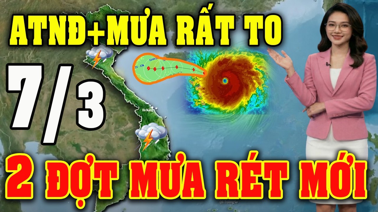 Tin bão Mới Nhất | Dự báo thời tiết hôm nay ngày mai 7/3 | dự báo thời tiết 3 ngày tới #thoitiet