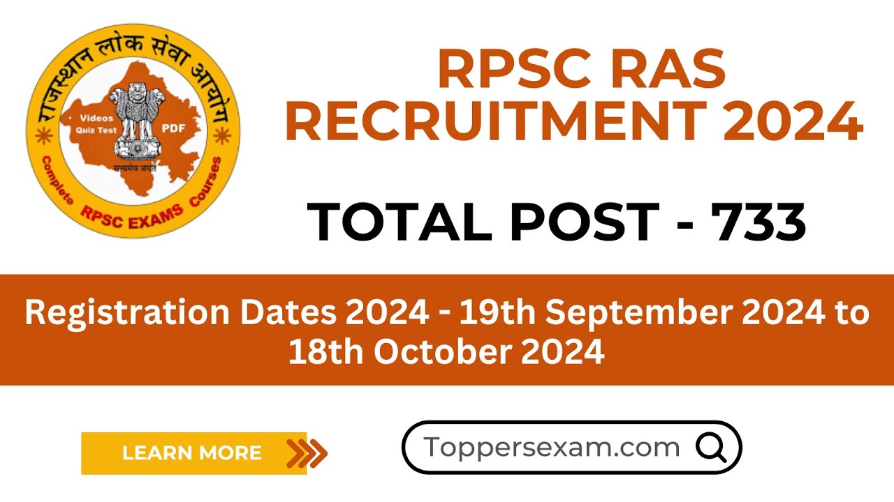 RPSC RAS Recruitment 2024 / Qualification / Salary / Age Limit / Selection / Registration Dates
