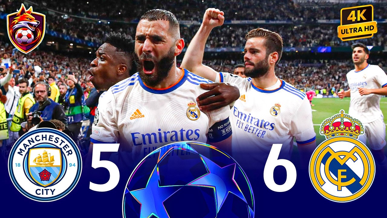 Исторический камбэк! 🔥 Real Madrid 6–5 Man City | Ночь ЗМ Бензема | 2022 | 4K