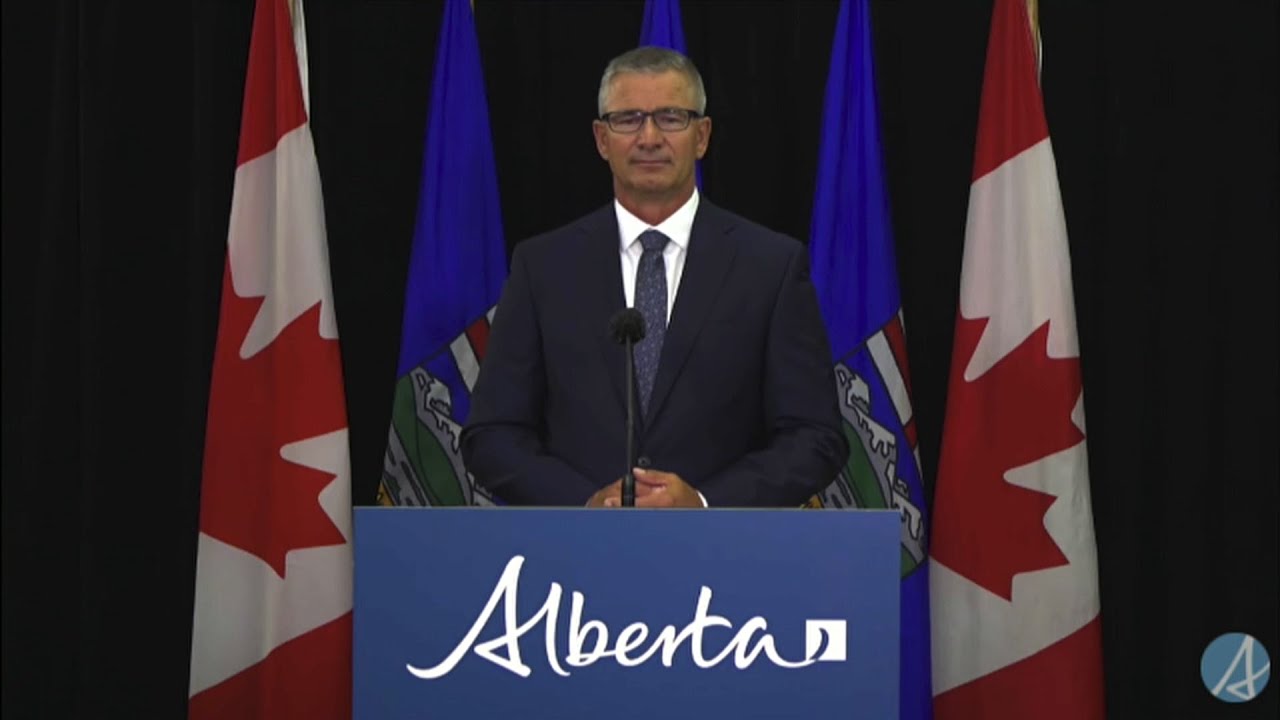 Alberta Finance Minister Travis Toews outlines the province&rsquo;s fiscal update for 2020-2021