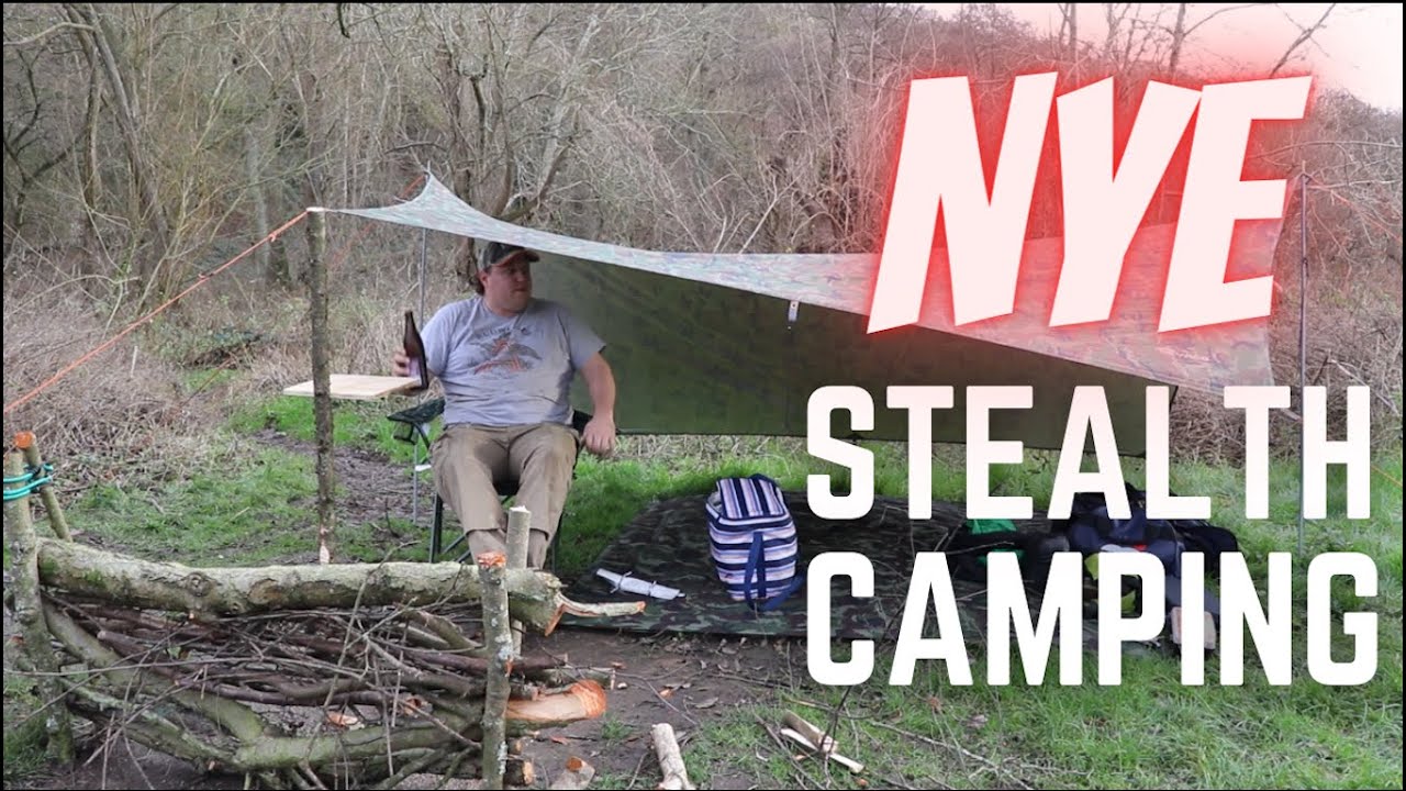 New Years Eve STEALTH CAMPING & Fishing - River Mole, England UK