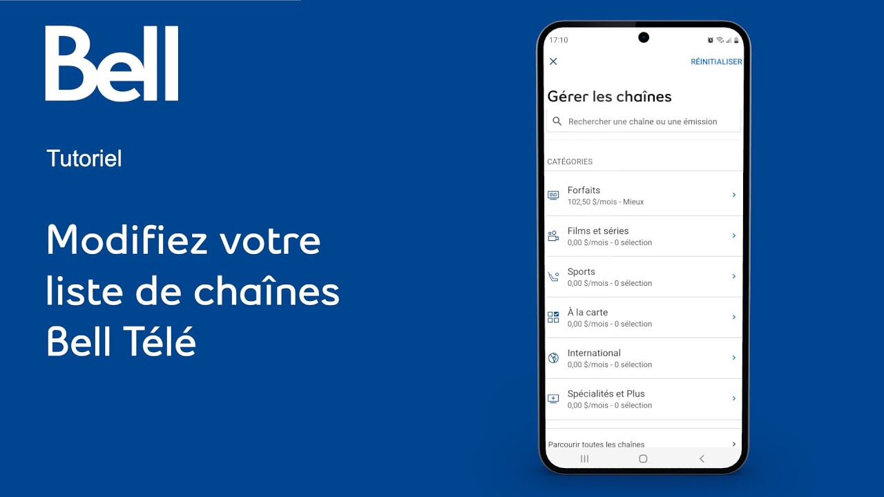 Comment modifier votre liste de chaînes Bell Télé