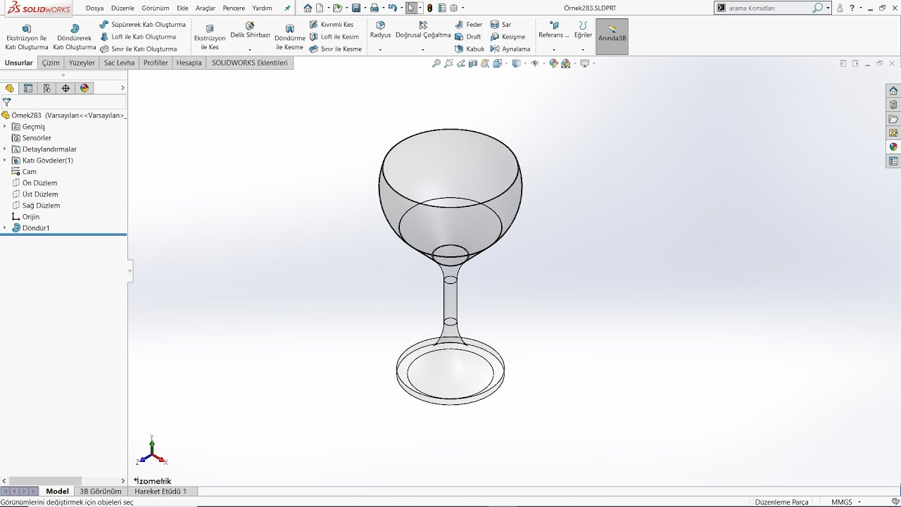 Solidworks Bardak Tasarımı #solidworks #drawing