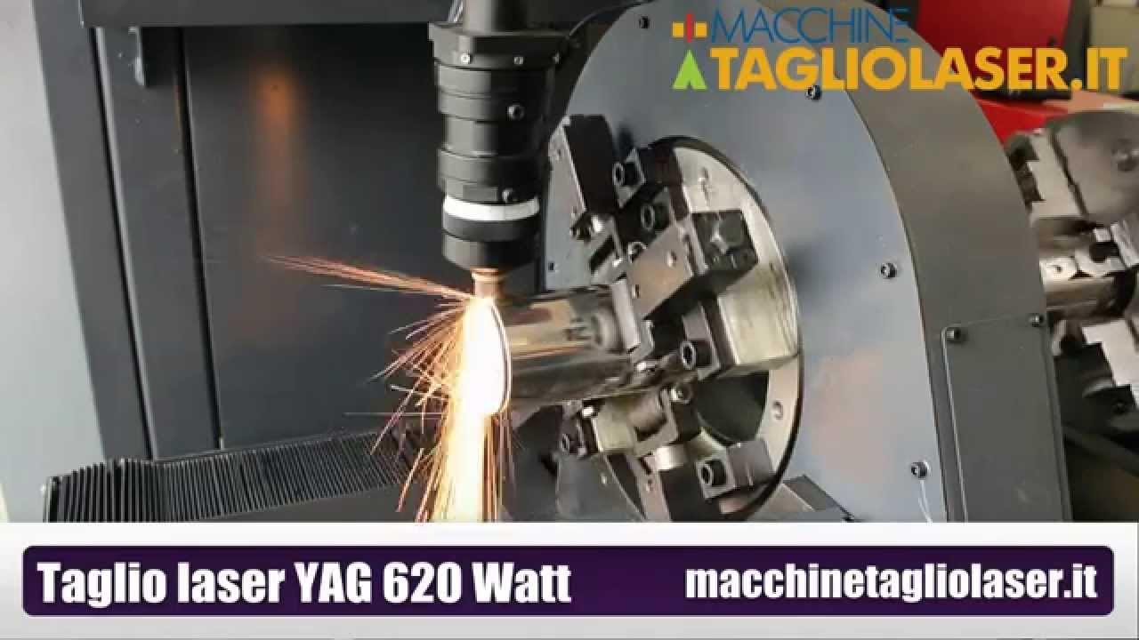Taglio laser YAG 620 watt per tubi e profili metallici