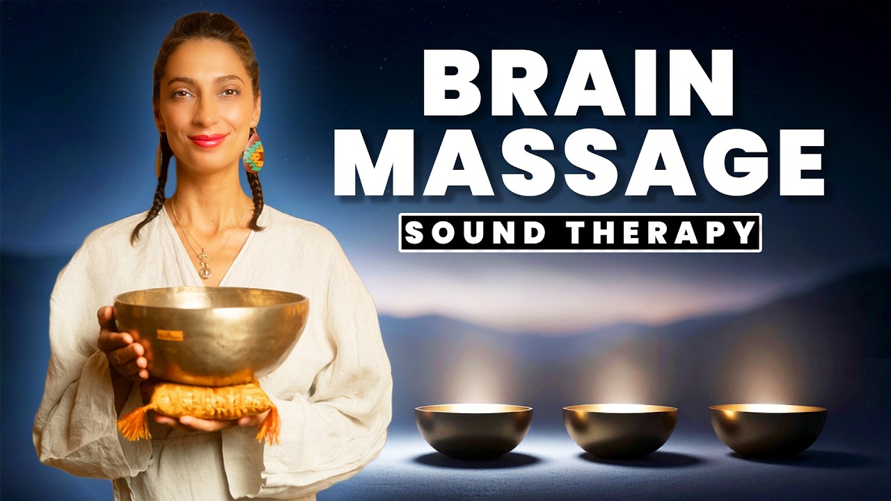 BRAIN MASSAGE SOUND BATH | Melatonin Boosting for Deep Sleep | Singing Bowl Healing Meditation