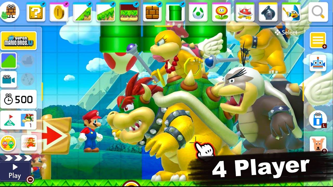 Super Mario Maker 2 - Course Maker 4 Players Gameplay Experiment!