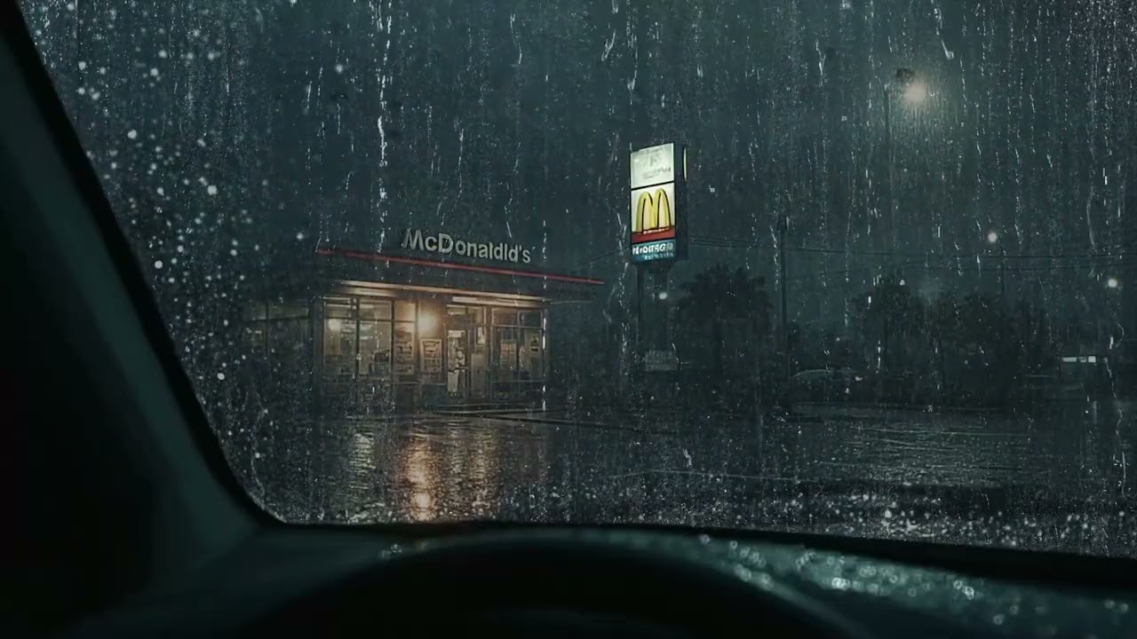 Heavy Rain from a Stationary Car Window - Relaxing Sounds for Insomnia, Studying, Stress Relief