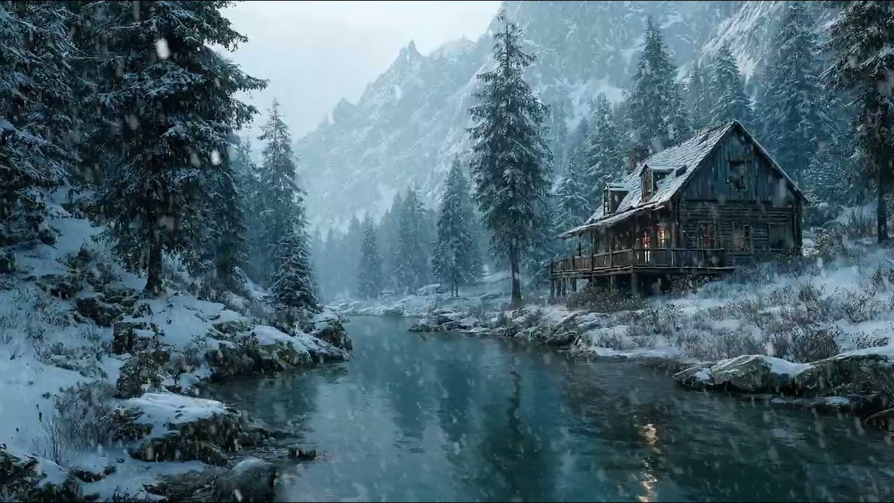 Endless Snow Drifting Through the Quiet Midnight Air | Cold Wind Ambience for Long Restful Sleep