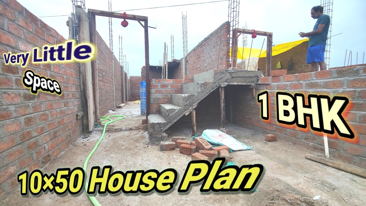 10×50 house plan | 10 by 50 house design in single floor | 55 Gaj house plan
