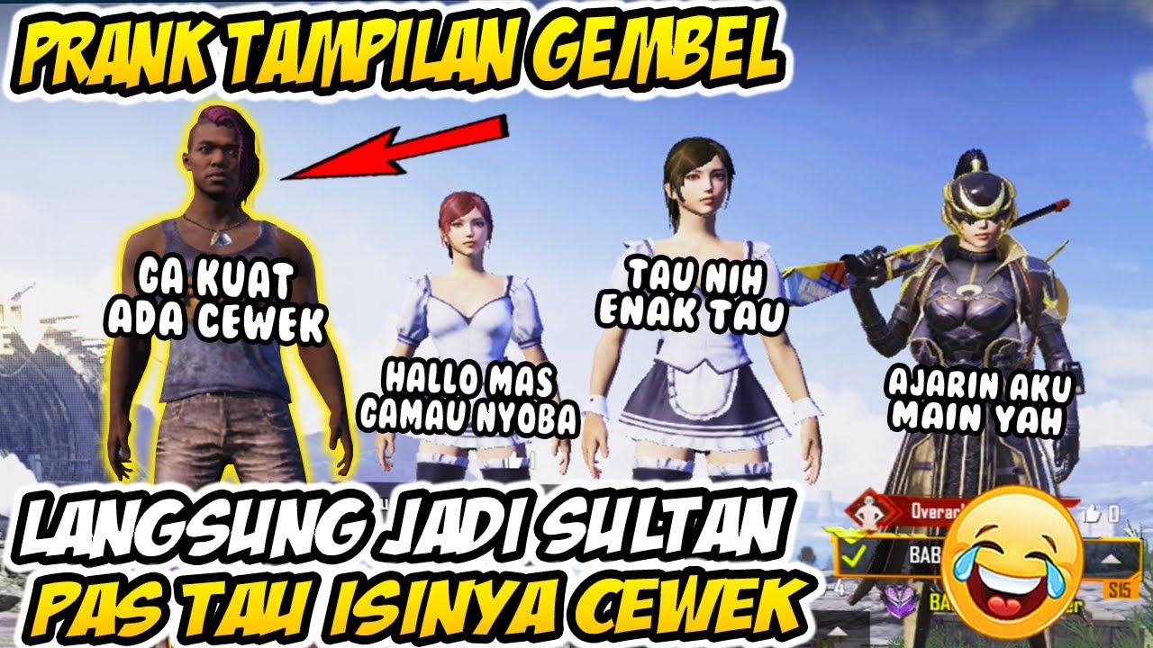 PRANK GLOBAL PUBG PURA PURA JADI GEMBEL KETEMU CEWEK LANGSUNG BERUBAH JADI SULTAN ?