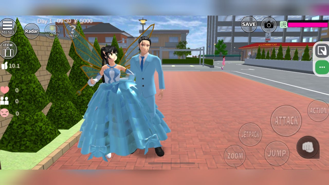 Boy and girl beautiful dressing How to make Beautiful attractive blue Gown 👗🤩in Sakura Simulator ❤️🥳
