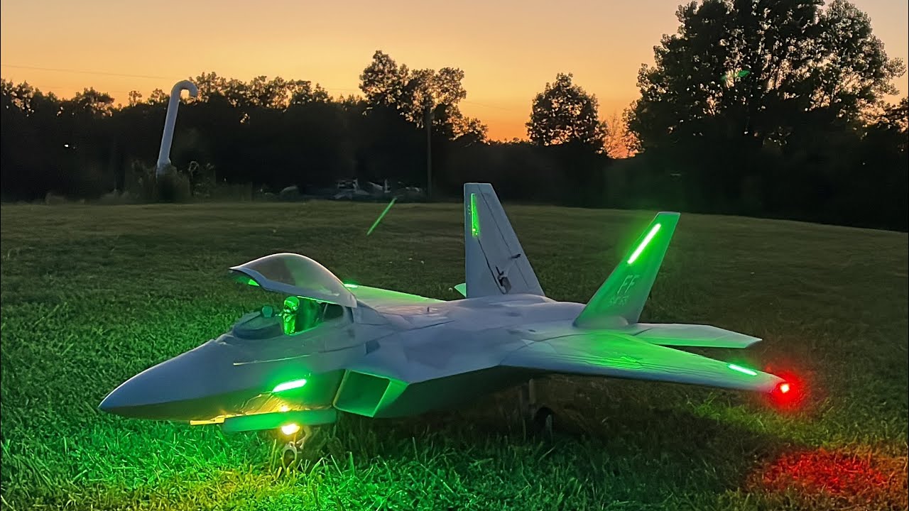 MODIFIED Freewing F-22 90mm NEAR DARKNESS flight