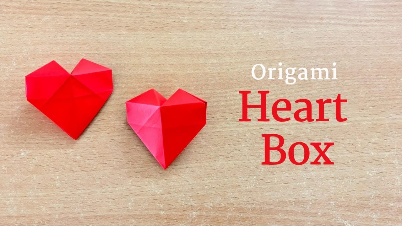 How To Make An Origami Heart Box. Origami Heart Box. Gift Box. 