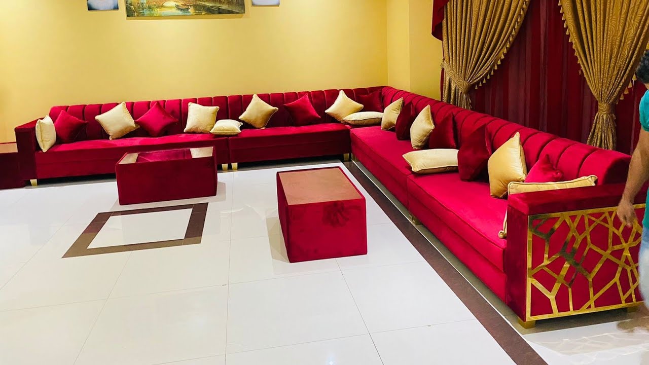 Arabian style majlis with Gold combination, luxury model | how to make Arabian majlis