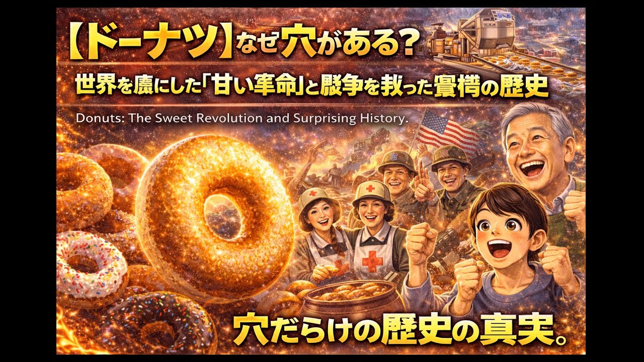 【ドーナツ】なぜ穴がある？世界を虜にした「甘い革命」と戦争を救った驚愕の歴史 Donuts: The Sweet Revolution and Surprising History.