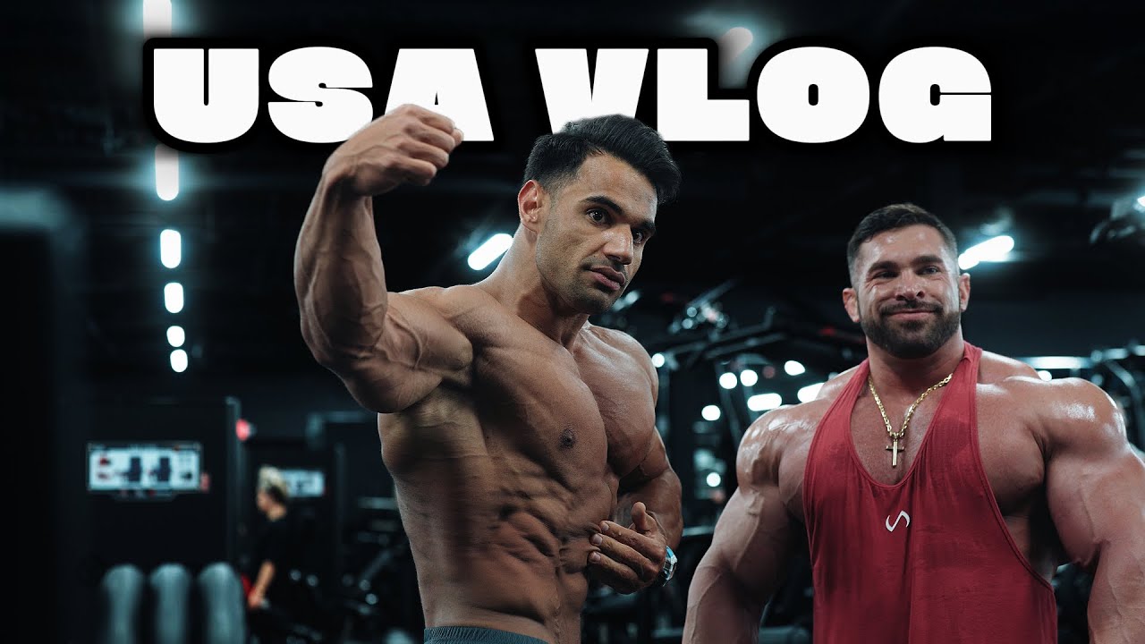 USA VLOG 🇺🇸 - TRAINING WITH FAKE WEIGHTS W/ @Derek Lunsford 🔥⭕️