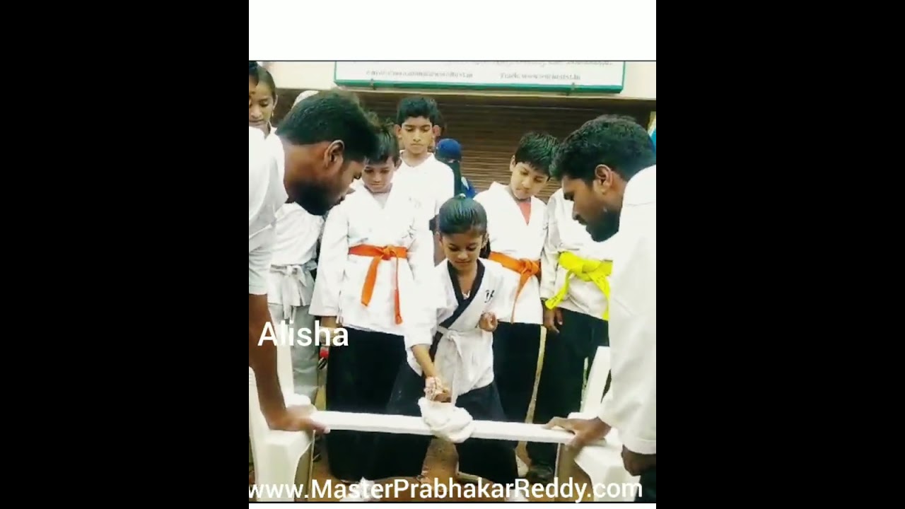 Nellore Karate Alisha Marbles Breaking Indian Martial arts Master Prabhakar Reddy +91 9849465401