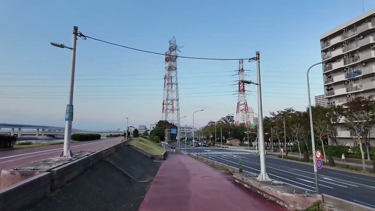 [1080p]Walking in Tokyo at dusk in the silence ~From Arakawa riverbed to Nishi-Kasai station~