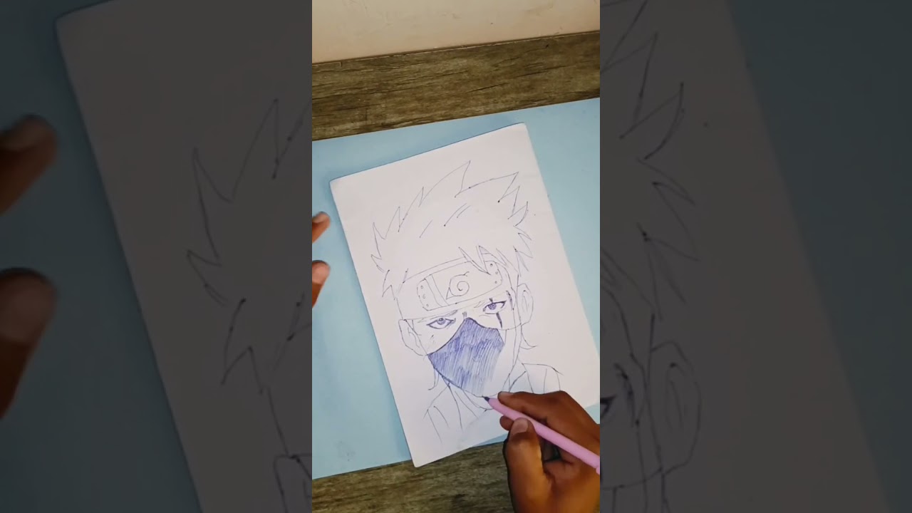 Anime Character Sketch Drawing ✍️ | Pen Art Anime Drawing Step by Step | Hand Made Sketch #art 