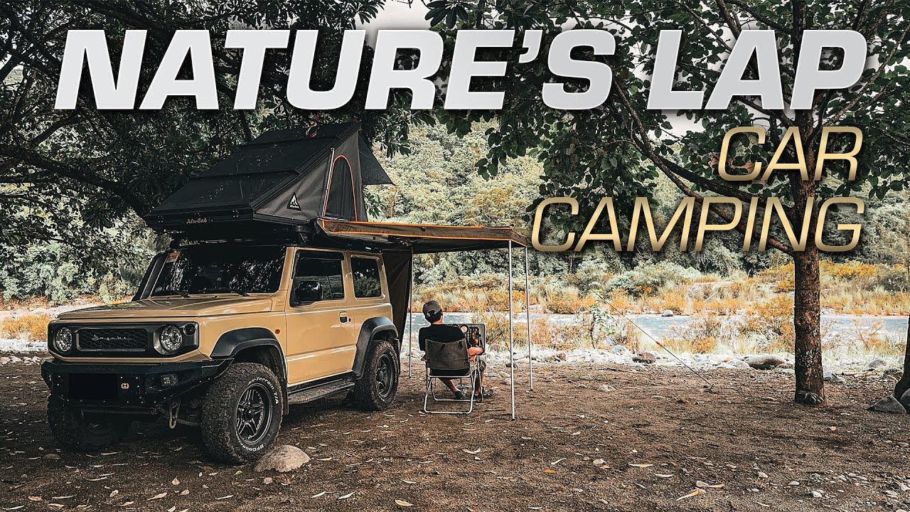 Car Camping in Nature's Lap | Relaxing River Stream Sounds & Mountain Silence | Suzuki Jimny
