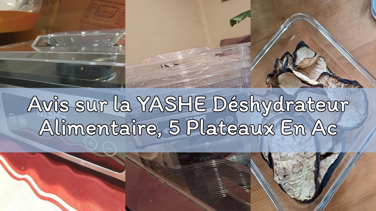 Avis sur la YASHE Déshydrateur Alimentaire, 5 Plateaux En Acier Inoxydable, Minuterie Et Température