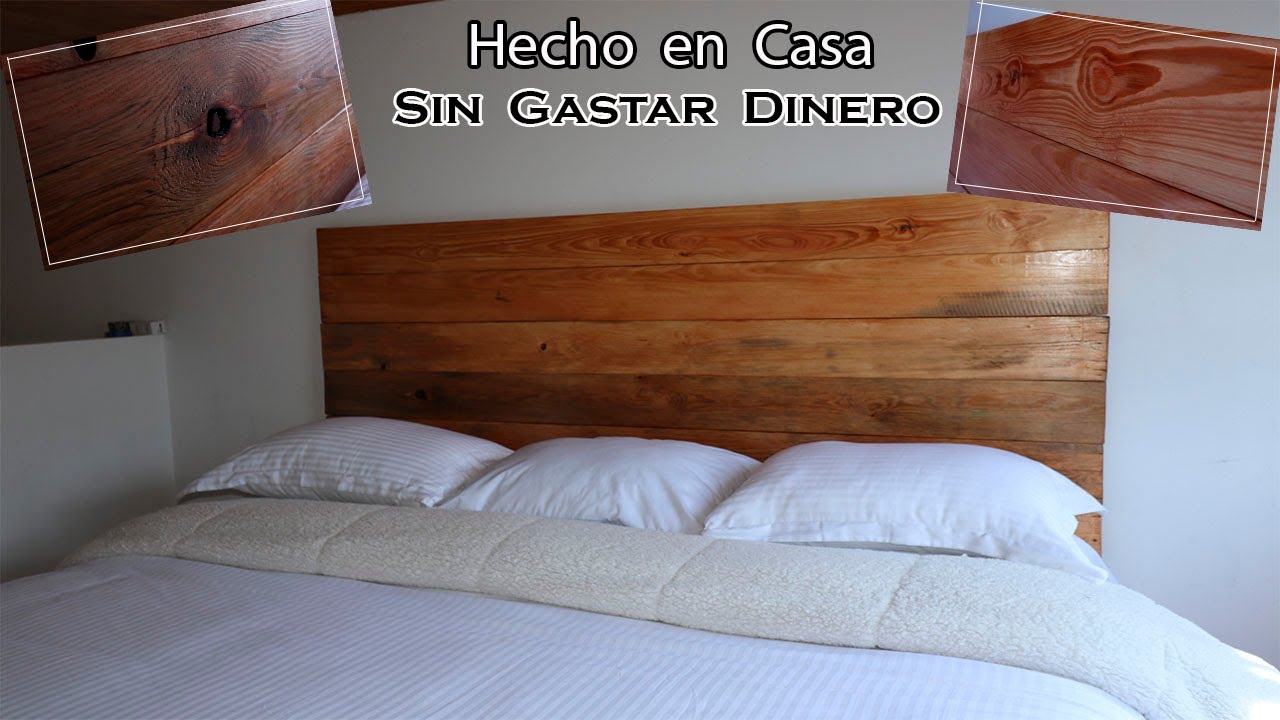 Como hacer una cabecera de cama en MADERA | ESPALDAR DE CAMA EN MADERA | cabecera en  madera