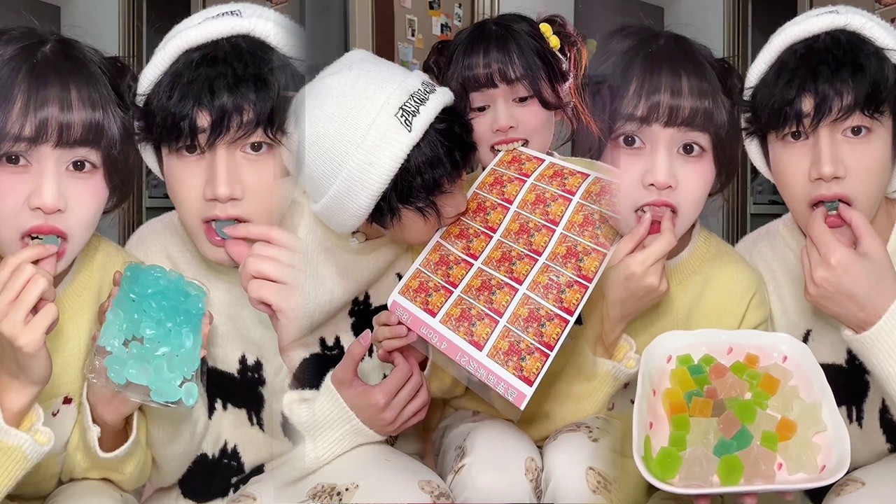 情侣甜蜜试吃挑战，打卡全网超火小零食，味道居然比想象中还要惊喜！ #情侣 #挑战 #零食试吃