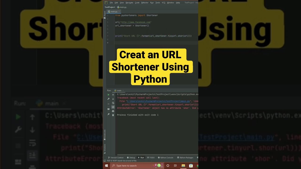 Creat an URL Shortener Using Python