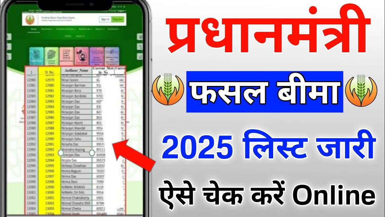 Pradhan Mantri Fasal Bima Yojana List Kaise Check Kare | How to Check PMFBY List Online