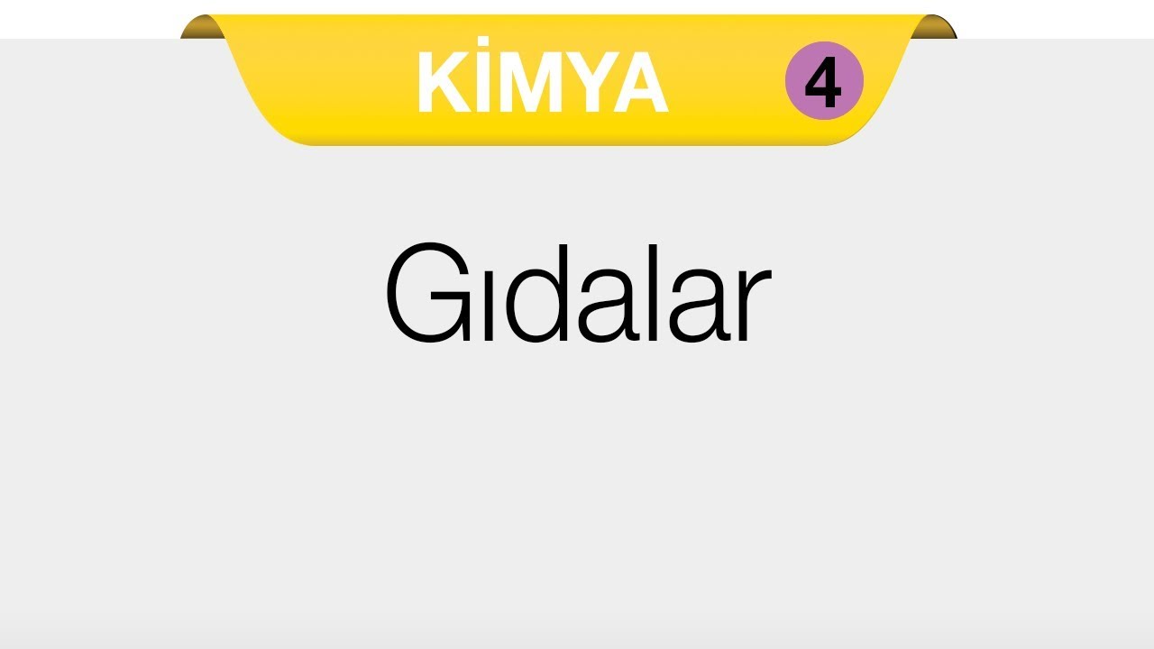 Kimya Her Yerde - Gıdalar