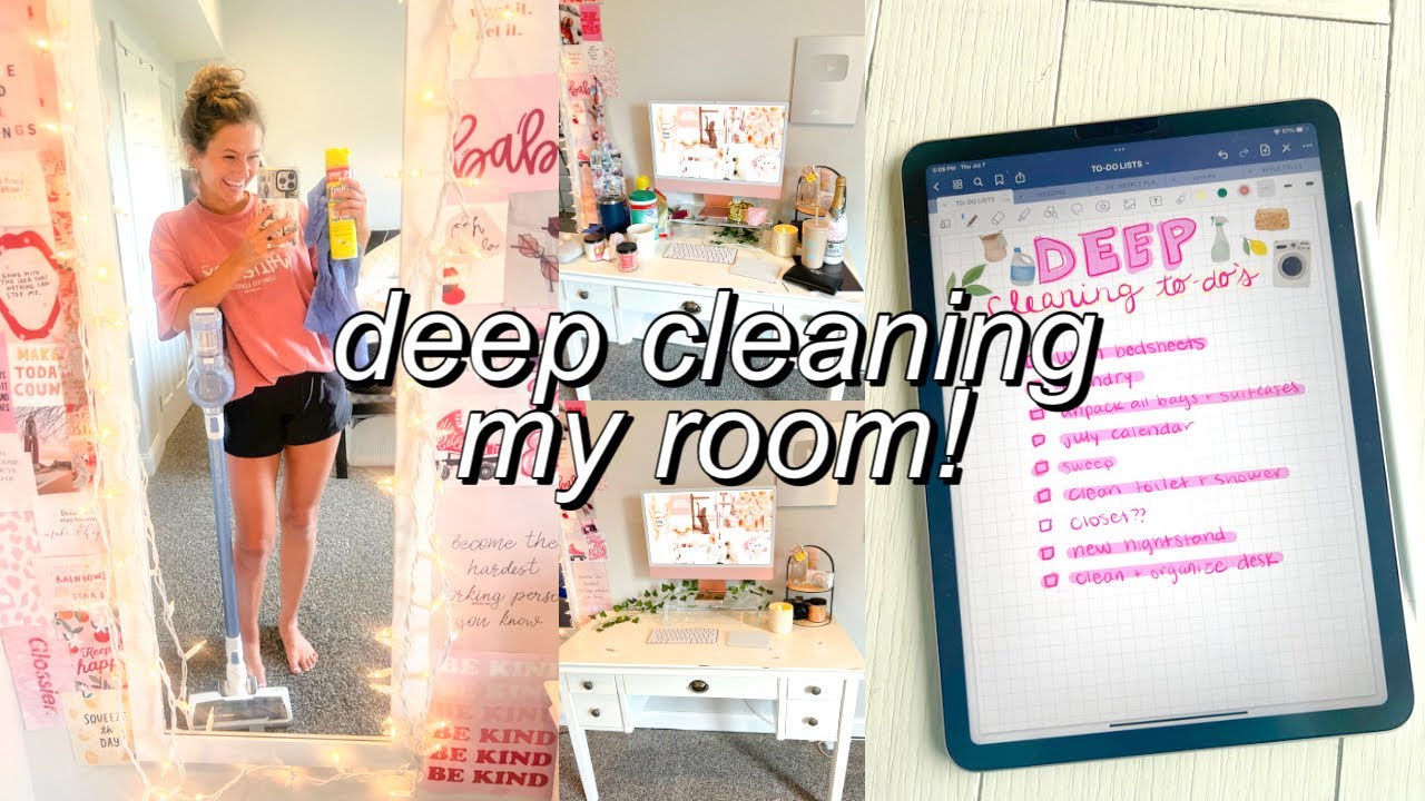 deep cleaning + organizing my room! *satisfying* || clean with me!