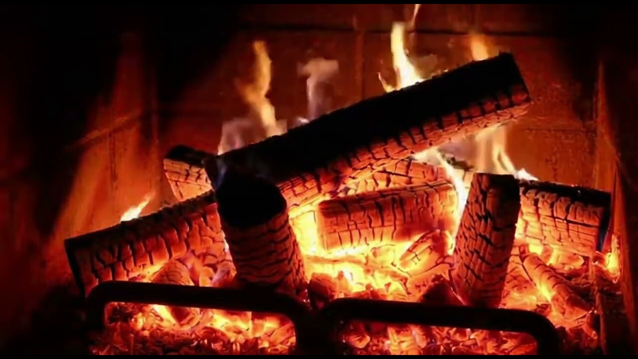 Gentle Flame Movement | Full Screen Fireplace 🔥 2 Hours of Crackling Fire | Relax, Sleep, Study