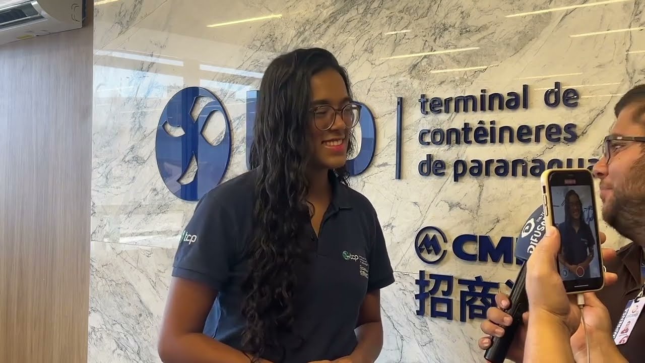 Entrevista com a Planejadora de atracação de Navios da TCP, Jéssica, ela destaca a profissão
