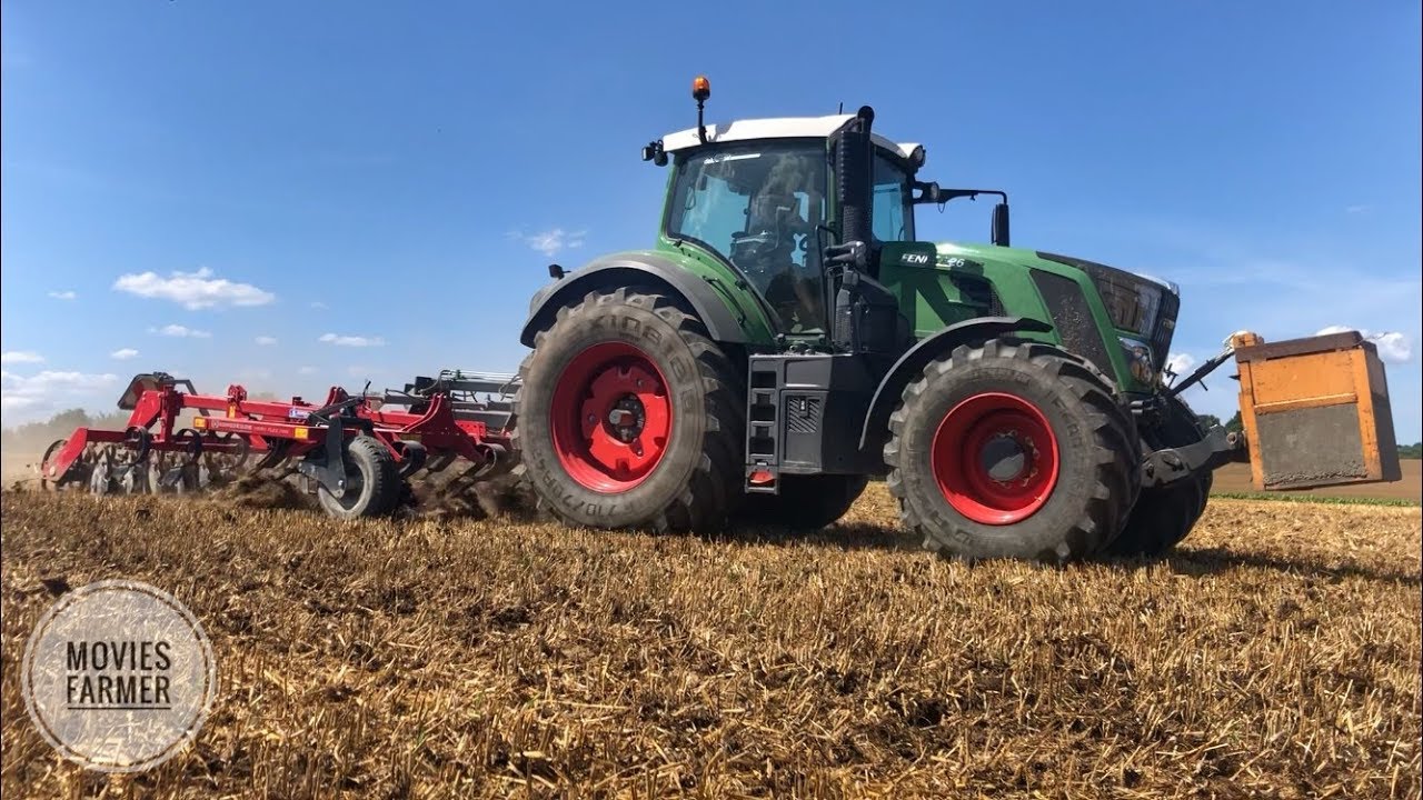 FENDT 826 Vario & KONGSKILDE 5m au déchaumage!