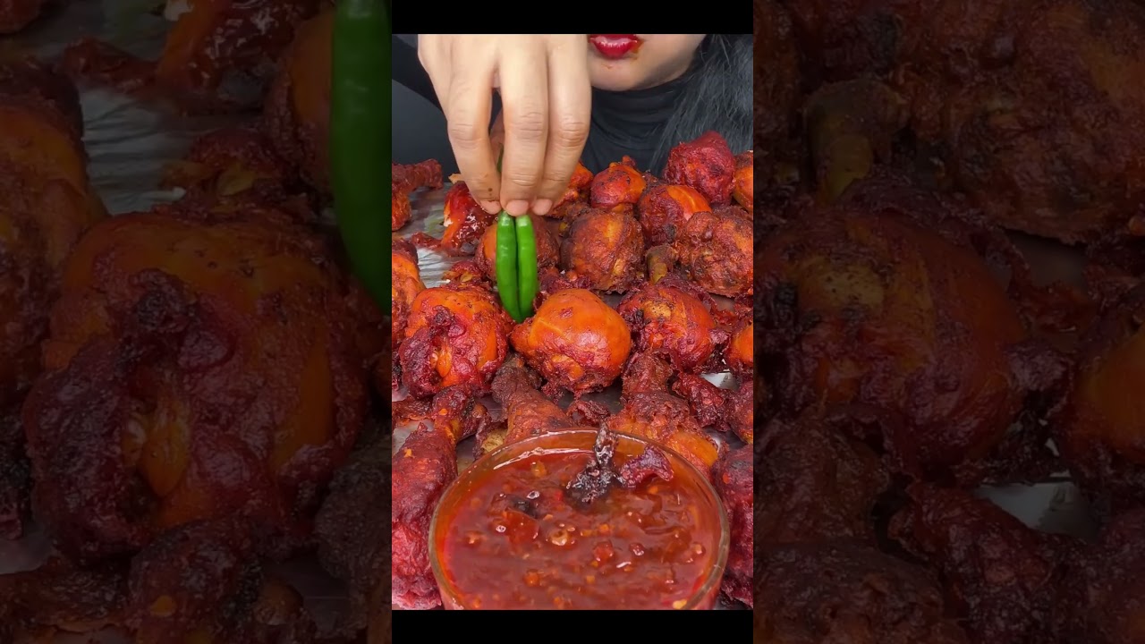 50 FRIED CHICKEN LEGPIECE CHALLENGE ASMR EATING