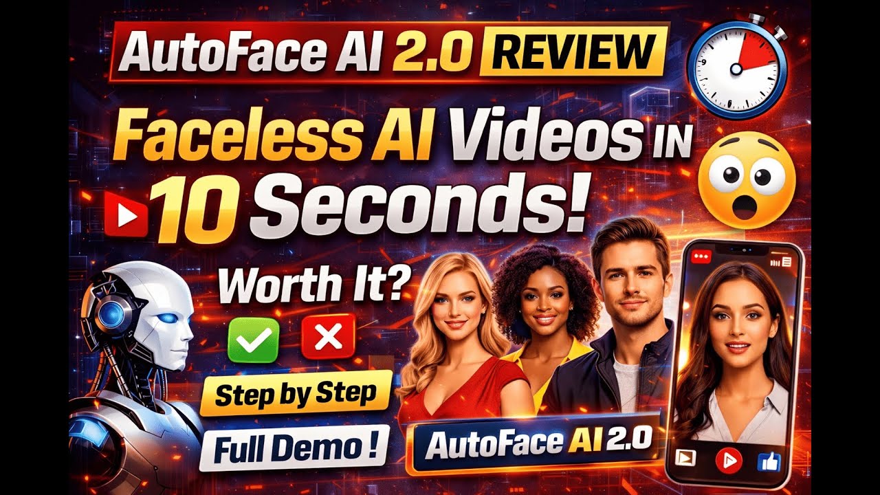 AutoFace AI 2.0 Review | Create Faceless AI Videos in 10 Seconds (Step by Step)