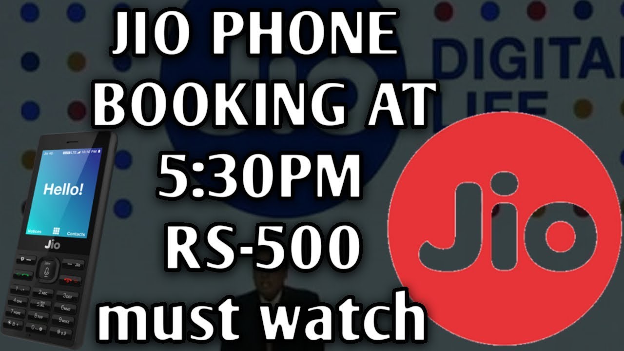 jio phone pre Booking | today 24 August at 5:30pm | full details and sepsification