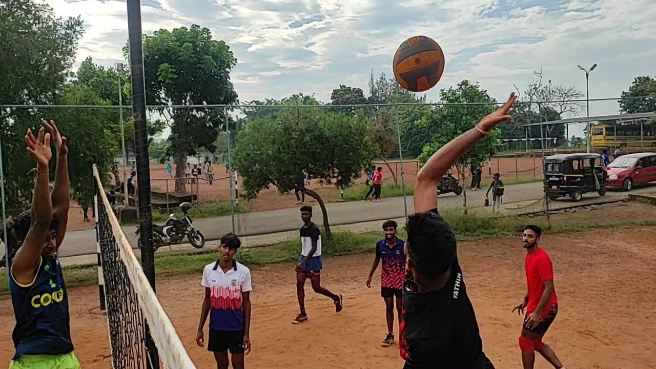SDM COLLEGE GROUND morning volleyball practice match 