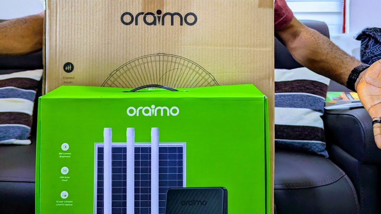 Oraimo powerSolar 76 Home lighting kit and solar fan unboxing #oraimo