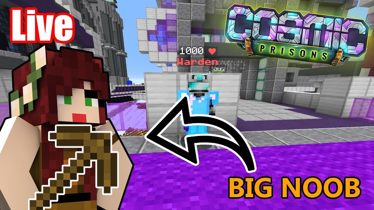 Big Noob plays Cosmic Prison! | Minecraft Cosmic Prison Sovereign Planet part 1