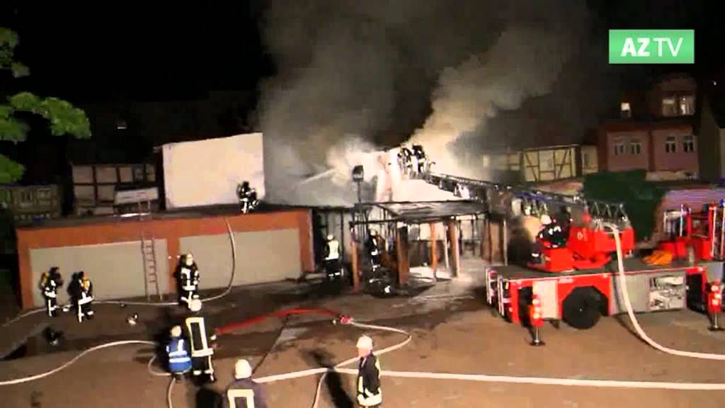 Großbrand in Salzwedeler Innenstadt: Fachwerkhaus in Flammen