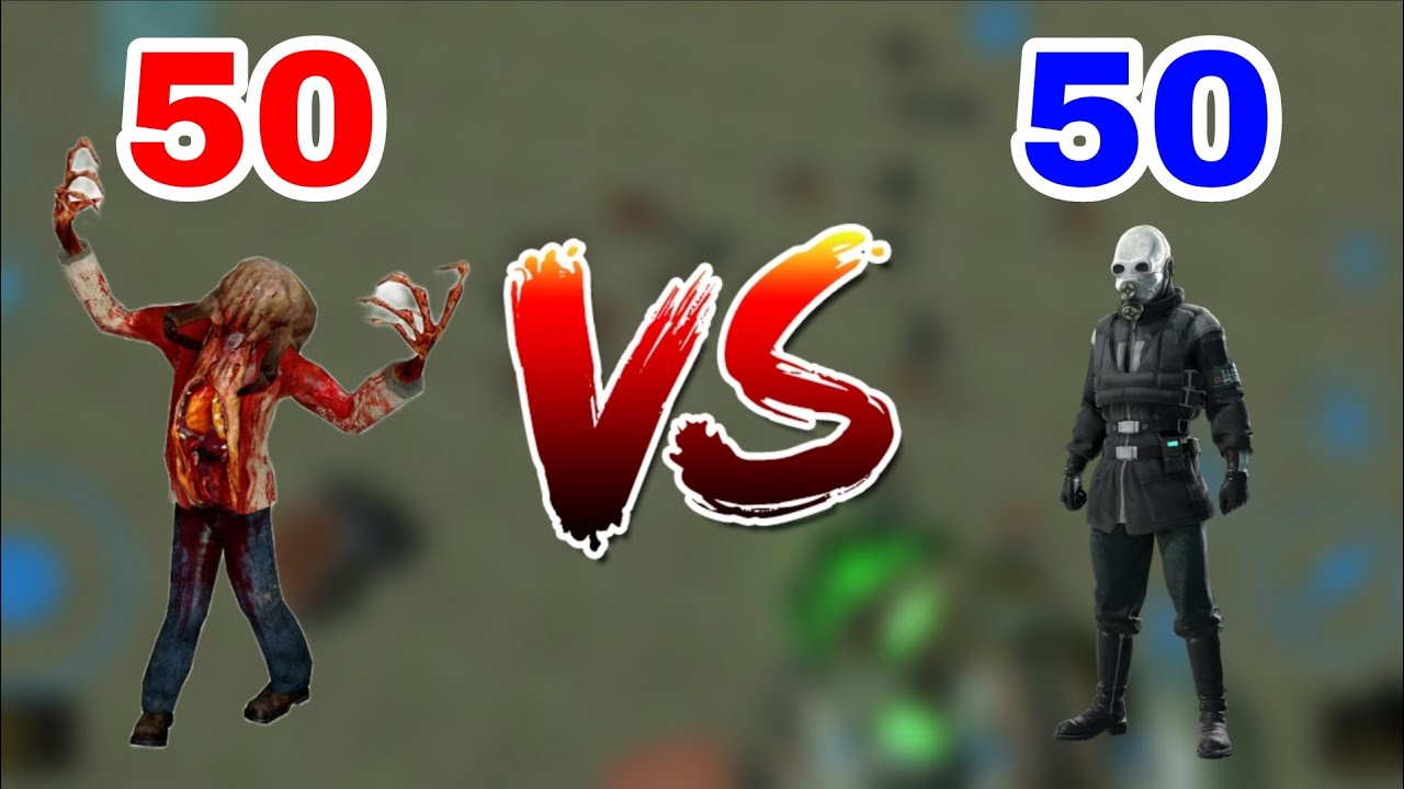 50 zombies VS 50 metro cops in DMod 1.2!