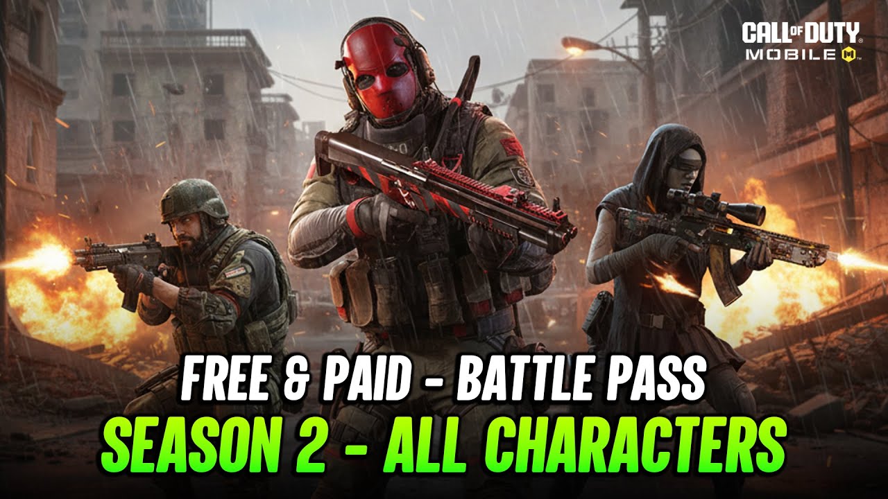 Season 2 (2026) All Free & Paid Characters - Battle Pass CODM - COD Mobile